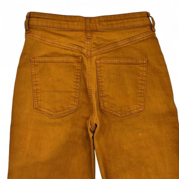 Free People We The Free Studded Boot Cut Jeans 24 X 32 Brown Boho Rockstar - Picture 6 of 9